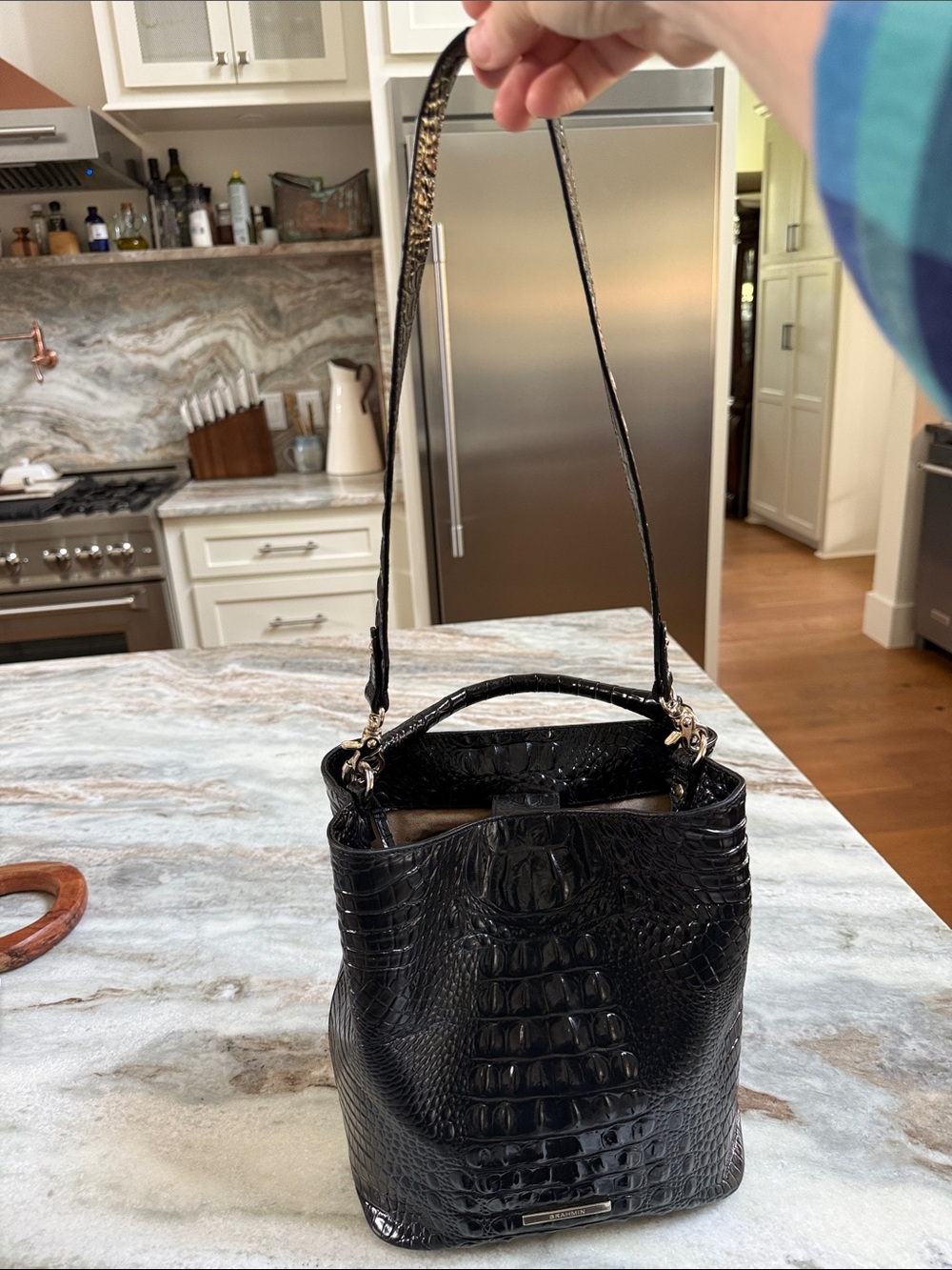 Authentic BRAHMIN Amelia shoulder Bag in Black Melbourne - Picture 3 of 11